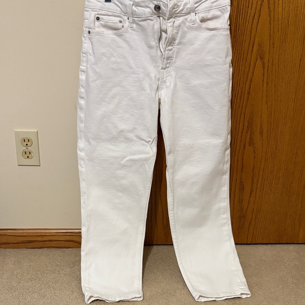 Women's White Cropped Jeans